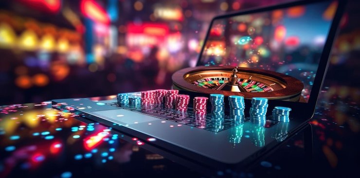 Ruang VIP Club dengan meja dealer premium dan pencahayaan eksklusif di studio viahoki
